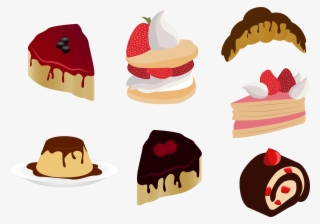 Muffin Shortcake Cupcake Gelatin Dessert - Cake Roll Cartoon Vector