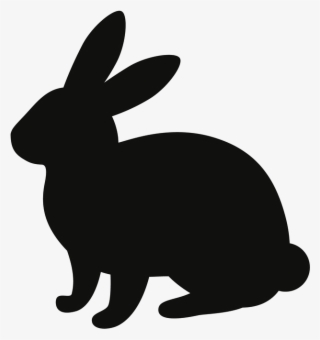 Black Rabbit Silhouette Vector 13646407 - Domestic Rabbit