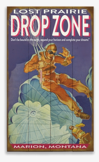 View Zoom Thrill Of Skydiving Vintage Sign - Poster
