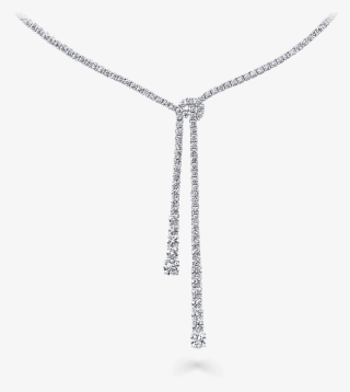 A Classic Graff Double Strand Knot Diamond Necklace - Pendant