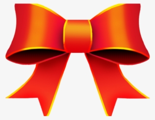 Christmas Ribbon Clipart Orange - Pita Png