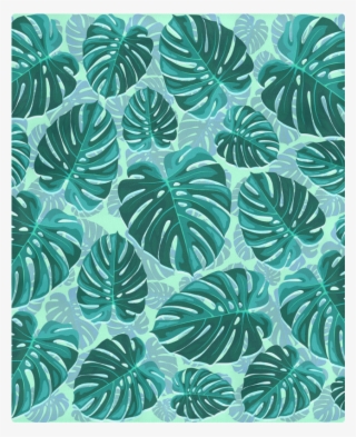 Tropical Leaf Monstera Plant Pattern Duvet Cover 86"x70" - Swiss Cheese Plant