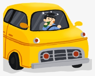 Cartoon Hand Drawn Illustration Rejection Drunk Driving - Classic Car