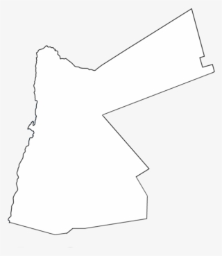 Blank Map Of Jordan - Line Art