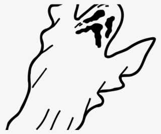 Drawn Ghostly Ghost Face - Scary Ghost Outline
