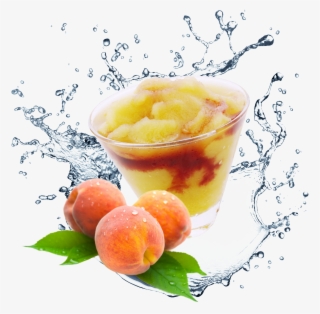 Champagne, Peach Fruit Puree And Desert Pear Syrup - Water Drop Transparent Background Png