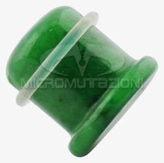 Single Flare Stone Plug Green Jade Ear - Jade