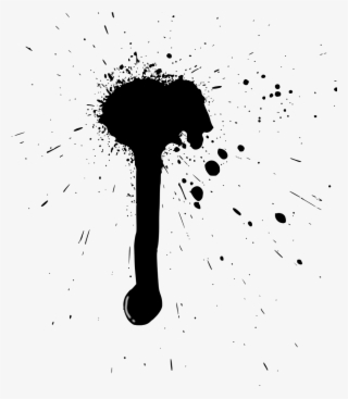 ⚪〽⚪ Ftestickers Spray Paint Black Splash Splatter Drop - Illustration