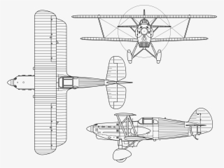 Avia B 534 Airplane Sketch, Aircraft Propeller, Plane - Planos De Avion Biplano