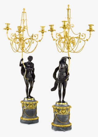 Russian Figural Bronze Candelabra - Chandelier