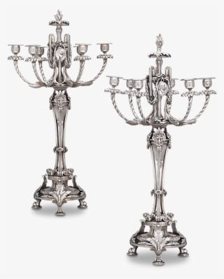 Neoclassical Silverplate Candelabra By Christofle - Drawing