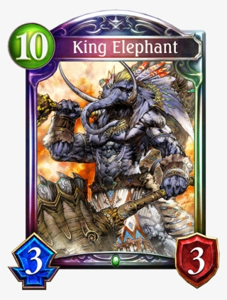 Unevolved King Elephant Evolved King Elephant - Shadowverse Omen Of Disdain