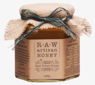 Raw Honey With Bee Pollen, 100% Natural, Pure Honey, - Gift Wrapping