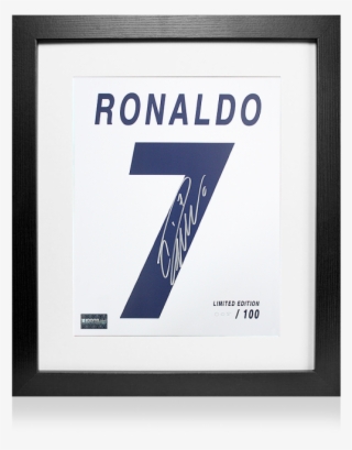 Cristiano Ronaldo Signed Real Madrid Shirt Print In - Printing