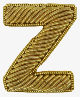 Block Gold Embroidered Letters - Number
