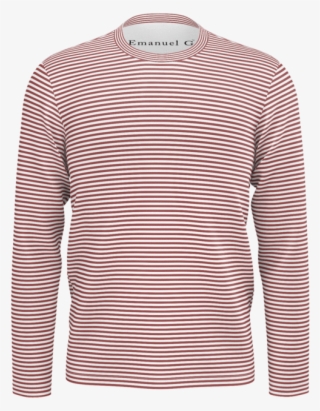 Red Horizontal Stripes Long-sleeve - Long-sleeved T-shirt