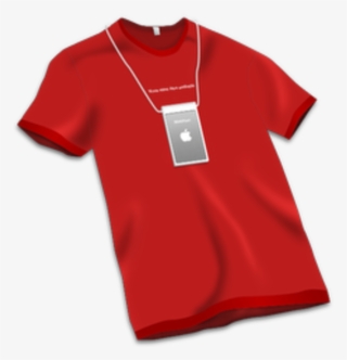 Apple Store Tshirt Red Icon Image - Tee Shirt Apple Pomme