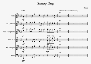 Snoop Dog Sheet Music For Flute, Clarinet, Alto Saxophone,
