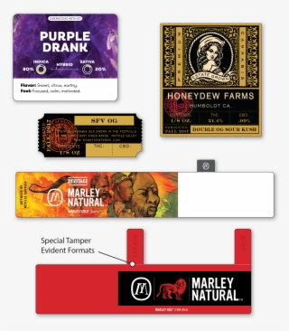 cannabis labels - graphic design