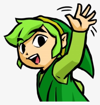 Tfh Green Link Waving Hand - Zelda Triforce Heroes Png