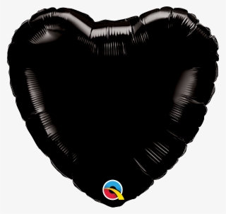 Black Heart Shaped 18'' Foil Decorator Balloon - Balloon