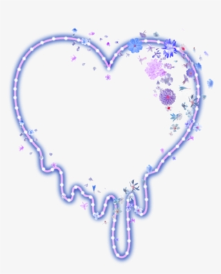 Neon Heart Floatingflowers Ftestickers - Heart