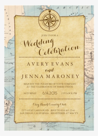 Vintage World Travel Map Wedding Invitation From $3 - Convite De Aniversario Tema Viagem