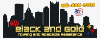 Black And Gold Towing Aaa Flatbed Service - Skyline