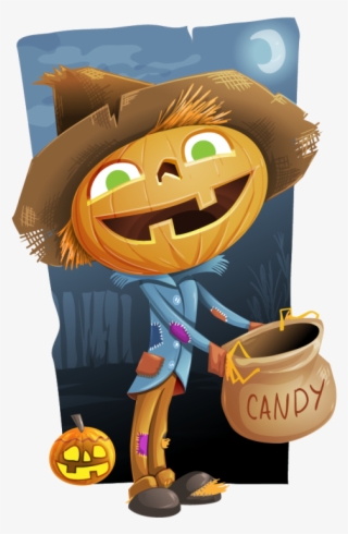 Pin Pumpkin Head Scarecrow Clipart - Descargar Imágenes De Halloween