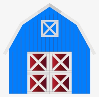Blue Barn Clip Art - Paper Cut Out Of Barn