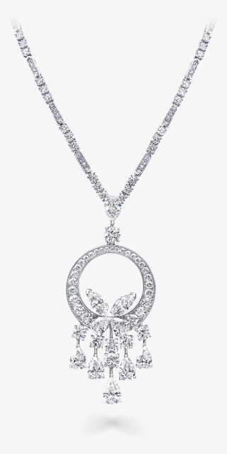 A Graff Classic Butterfly Chandelier Necklace Featuring - Locket