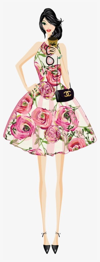 Fashion Clipart Mini Dress - Vector Girl Fashion Png