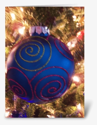 Blue Christmas Greeting Card - Christmas Ornament