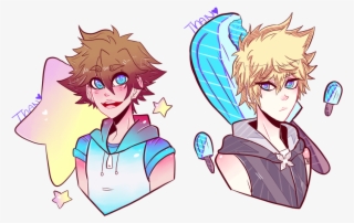 Sora And Roxas ♥♥♥ I Mimicked Iiyosiigh's Coloring - Cartoon