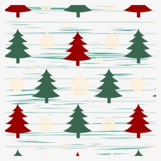 Tree Snowflake Pattern Red - Little Christmas Tree Background