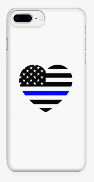Thin Blue Line Heart Iphone Case 7 Plus / 7s Plus / - Heart With Flag