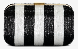 Shirley Stripe Clutch Black/white