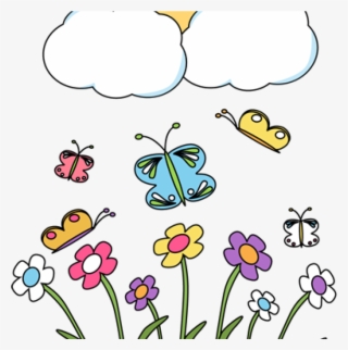Spring Pictures Clip Art Spring Clip Art Borders Spring - Butterfly And Flower Clipart