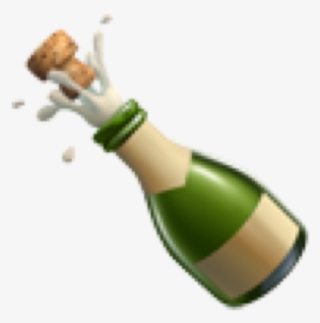 Emoji Iphoneemoji Champagne Bottle Food Dinner Newyear - Beer Bottle