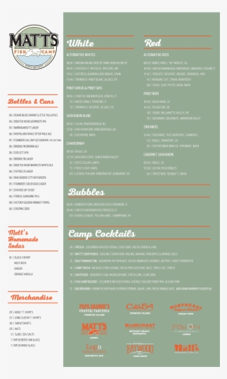 Matts Fish Camp Bethany Wine List Winter 2019 01 - Document