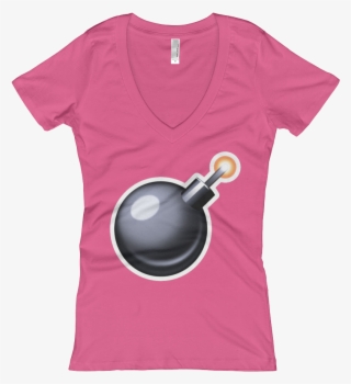 Women's Emoji V Neck - T-shirt