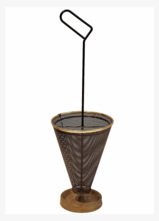 M#century Umbrella Stand Of Perforated Metal And Brass - Lamp