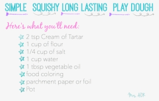Simple Squishy Long Lasting Play Dough Ingredients - Heeren Van Sonoy