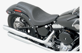 Drag Specialties Black Flame Predator Seat 11-17 Harley - Harley Davidson Fls Seats