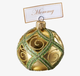 Hand Crafted Christmas Ornament Gold Cardholder With - Christmas Ornament