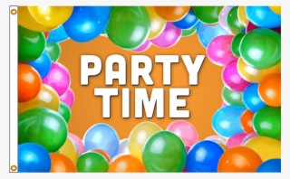 3x5 Party Time Flag - Birthday Party
