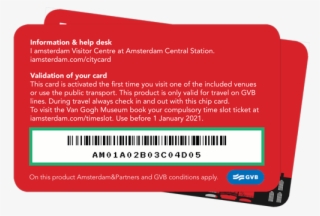 I Amsterdam City Card Barcode - Coquelicot