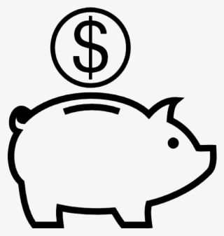 Piggy Bank Png Icon - White Piggy Bank Vector