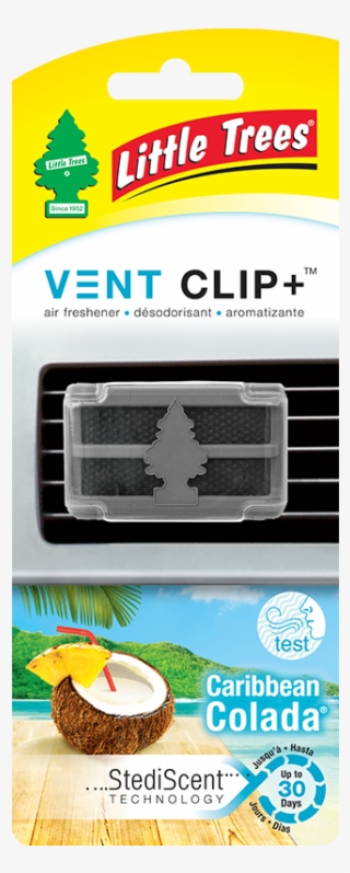 Car Freshner Vent Clip Carribian Colada - Little Trees Vent Clip