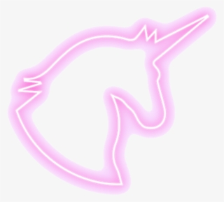 Neon Unicorn Pink Tumblr Kawaii - Illustration